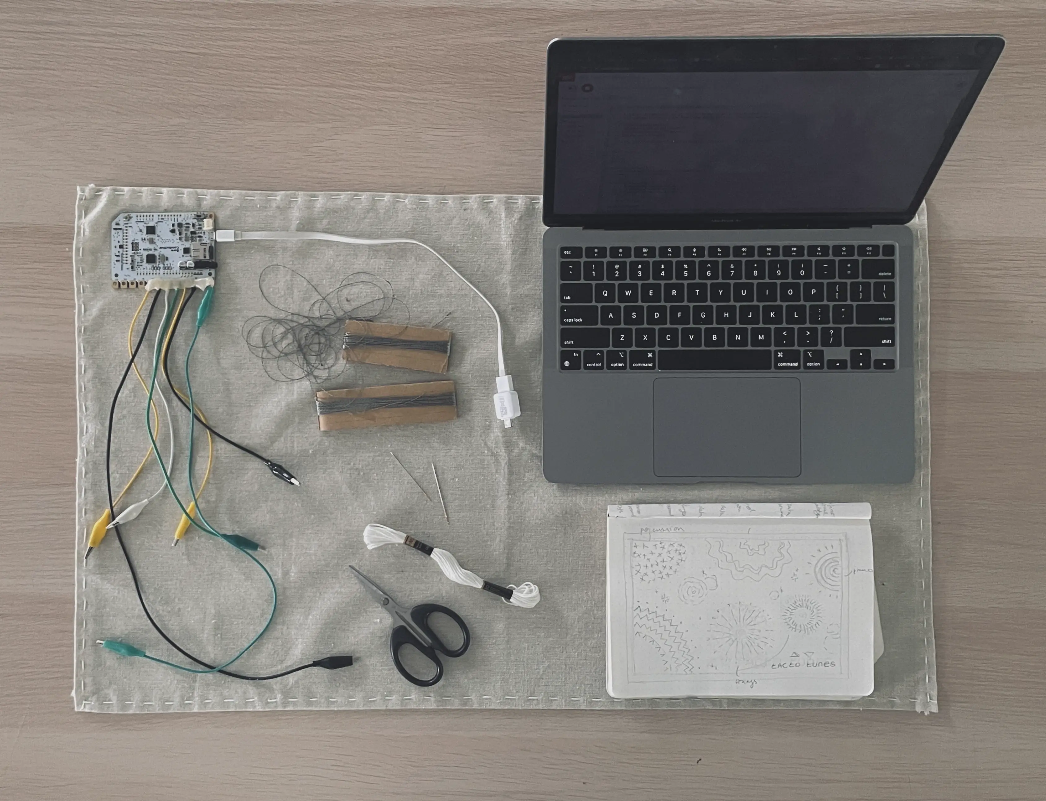Arduino-powered touch-sensitive areas